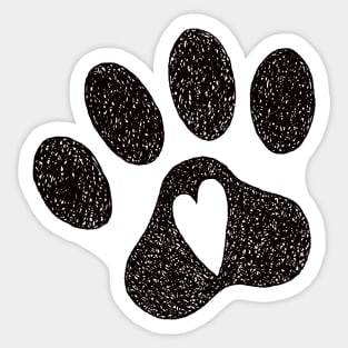 Scribby paw print Sticker